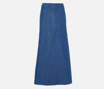 Low-Rise-Maxirock Pilla aus Denim
