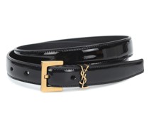 Saint Laurent Verzierter Guertel aus Lackleder