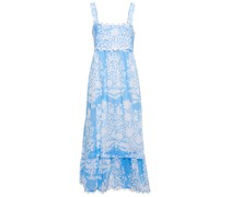 Bedrucktes Midikleid aus Baumwolle
