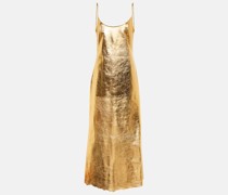 Gabriela Hearst Maxikleid Teles aus Metallic-Leder