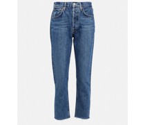 High-Rise Cropped Jeans Riley