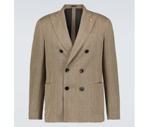 Lardini Doppelreihiger Blazer aus einem Leinengemisch