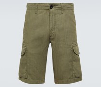 Cargo-Shorts aus Baumwolle und Leinen
