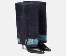 X Jean Paul Gaultier Stiefel aus Denim