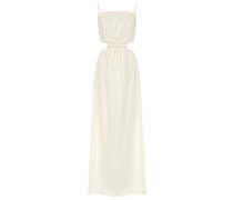 Johanna Ortiz Maxikleid White Sand aus Baumwolle