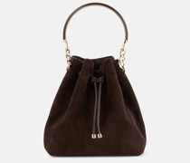 Jimmy Choo Bucket-Bag Bon Bon aus Veloursleder