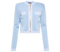Balmain Cardigan Monogram aus Jacquard-Strick