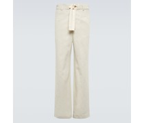 Nanushka Hose Tymeo aus Baumwolle und Leinen