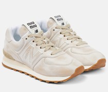 Miu Miu X New Balance Sneakers 574 aus Leder