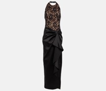Rasario Robe aus Spitze und Satin