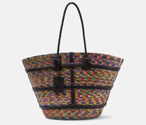 Altuzarra Tote aus Raffiabast mit Leder