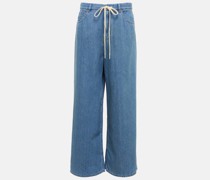 Mid-Rise Wide-Leg Jeans