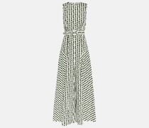 Diane von Furstenberg Bedrucktes Maxikleid Elliot aus Baumwolle und Leinen