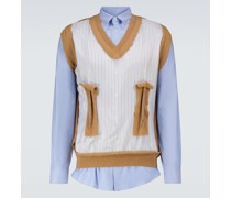 Maison Margiela Hemd aus Baumwollpopeline und Schurwolle