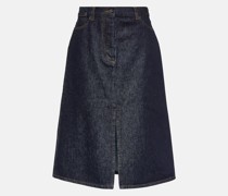Dries Van Noten Midirock aus Denim