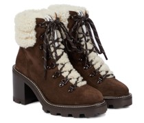 Jimmy Choo Schnuerstiefel Eshe 65 aus Veloursleder