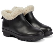 Legres Ankle Boots aus Leder mit Shearling
