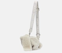 Schultertasche Bunny Small aus Shearling