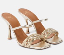 Malone Souliers Sandalen Frida aus Metallic-Leder