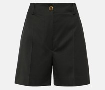 Mid-Rise-Shorts aus einem Wollgemisch