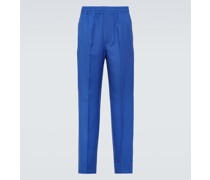 Gucci Gerade Hose aus Wolle und Mohair