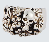 Alexander McQueen Skull Ring Floral