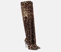 Dolce&Gabbana X Kim Bedruckte Overknee-Stiefel