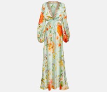 Camilla Verziertes Maxikleid aus Seide