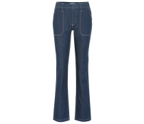 High-Rise Flared Jeans aus Baumwolle