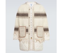 Gestreifte Jacke aus einem Wollgemisch