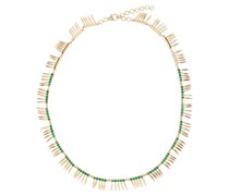 Halskette Grass Sunny aus 18kt Gelbgold mit Smaragden