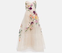 Monique Lhuillier Bestickte Robe aus Tuell
