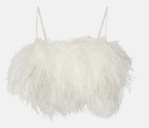 Rebecca Vallance Bridal Cropped-Top Plume mit Federn