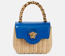 Versace Tote La Medusa Mini aus Raffiabast