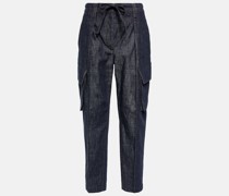 Mid-Rise Tapered Jeans