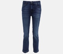 7 For All Mankind High-Rise Jeans The Straight Crop
