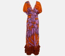 Johanna Ortiz Bedrucktes Maxikleid aus Baumwolle
