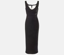 Roland Mouret Off-Shoulder-Midikleid aus Samt