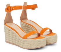 Gianvito Rossi Espadrille-Sandalen Portofino aus Veloursleder