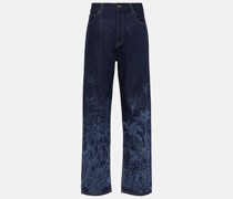 Bedruckte High-Rise Jeans Jungle