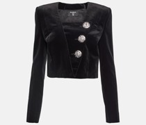 Balmain Verzierter Blazer aus Samt