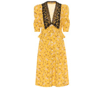 Miu Miu Bedrucktes Midikleid aus Crepe