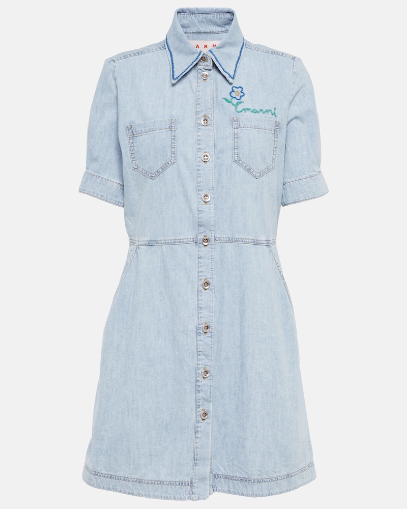 Marni Damen Marni Hemdblusenkleid aus Baumwoll-Chambray
