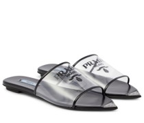 Prada Pantoletten mit Leder