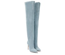 Overknee-Stiefel aus Denim