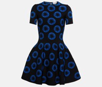 Alexander McQueen Bedrucktes Minikleid aus Crepe