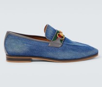 Loafers Horsebit aus Denim