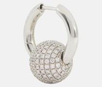 Einzelner Ohrring Piercing aus 14kt Weissgold mit Diamanten