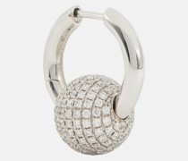 Rainbow K Einzelner Ohrring Piercing aus 14kt Weissgold mit Diamanten
