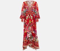Camilla Bedrucktes Maxikleid aus Seide
